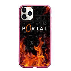 Чехол iPhone 11 Pro матовый PORTAL, цвет: 3D-малиновый