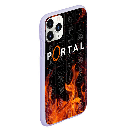 Чехол iPhone 11 Pro матовый PORTAL / 3D-Светло-сиреневый – фото 2