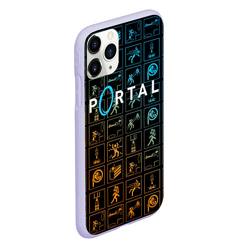 Чехол iPhone 11 Pro матовый PORTAL / 3D-Светло-сиреневый – фото 2