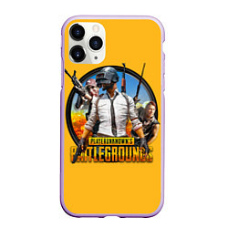 Чехол iPhone 11 Pro матовый PUBG, цвет: 3D-сиреневый