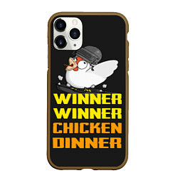 Чехол iPhone 11 Pro матовый Winner Chicken Dinner, цвет: 3D-коричневый