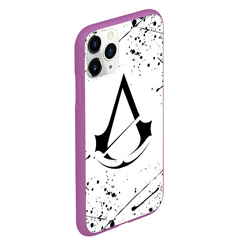 Чехол iPhone 11 Pro матовый ASSASSINS CREED / 3D-Фиолетовый – фото 2