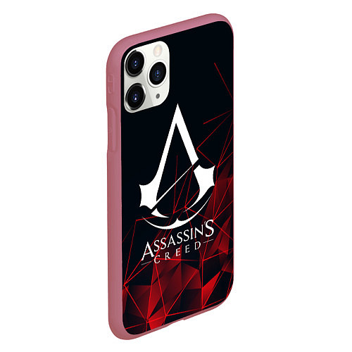 Чехол iPhone 11 Pro матовый ASSASSINS CREED / 3D-Малиновый – фото 2