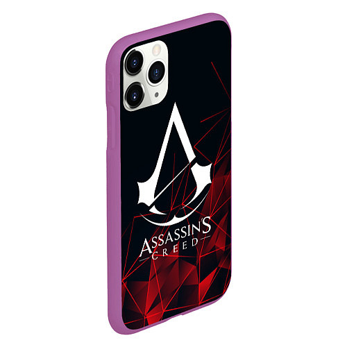 Чехол iPhone 11 Pro матовый ASSASSINS CREED / 3D-Фиолетовый – фото 2