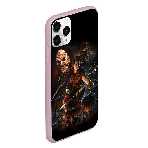 Чехол iPhone 11 Pro матовый ASSASSINS CREED / 3D-Розовый – фото 2