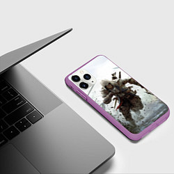 Чехол iPhone 11 Pro матовый ASSASSINS CREED, цвет: 3D-фиолетовый — фото 2
