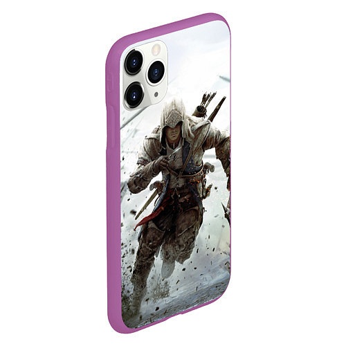 Чехол iPhone 11 Pro матовый ASSASSINS CREED / 3D-Фиолетовый – фото 2