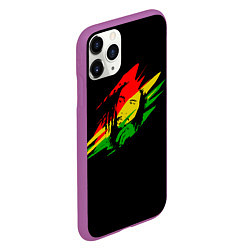 Чехол iPhone 11 Pro матовый Боб Марли, цвет: 3D-фиолетовый — фото 2