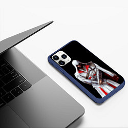 Чехол iPhone 11 Pro матовый Assassin’s Creed, цвет: 3D-тёмно-синий — фото 2