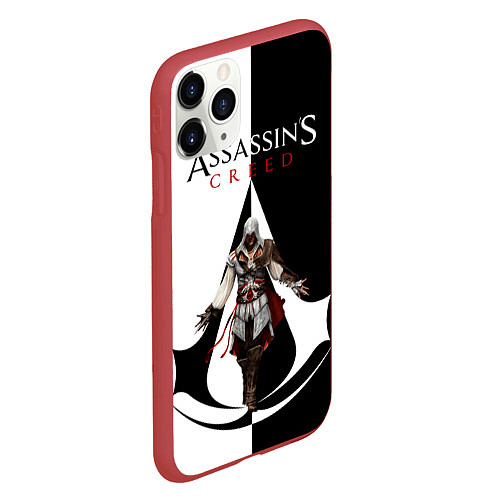 Чехол iPhone 11 Pro матовый Assassin’s Creed / 3D-Красный – фото 2
