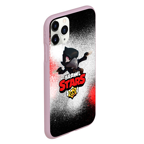 Чехол iPhone 11 Pro матовый BRAWL STARS CROW / 3D-Розовый – фото 2