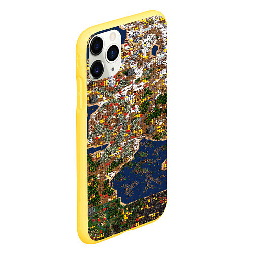 Чехол iPhone 11 Pro матовый Герои 3 Карта / 3D-Желтый – фото 2
