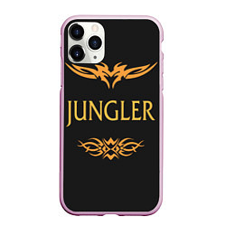 Чехол iPhone 11 Pro матовый Jungler, цвет: 3D-розовый