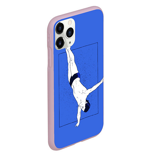 Чехол iPhone 11 Pro матовый Dive / 3D-Розовый – фото 2