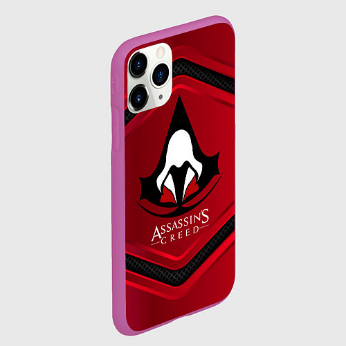 Чехол iPhone 11 Pro матовый Assasin's creed / 3D-Фиолетовый – фото 2
