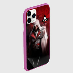 Чехол iPhone 11 Pro матовый Assasin's creed, цвет: 3D-фиолетовый — фото 2