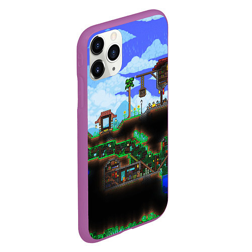 Чехол iPhone 11 Pro матовый TERRARIA / 3D-Фиолетовый – фото 2