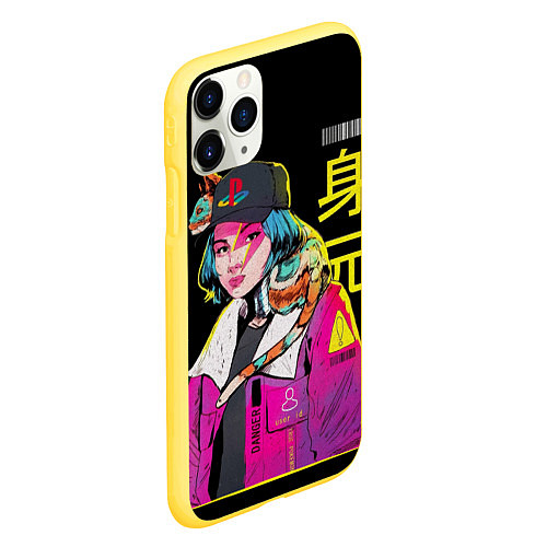 Чехол iPhone 11 Pro матовый 2К Girl / 3D-Желтый – фото 2
