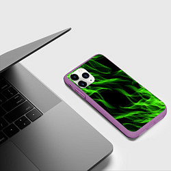 Чехол iPhone 11 Pro матовый TOXIC FLAME, цвет: 3D-фиолетовый — фото 2