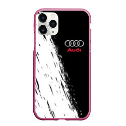 Чехол iPhone 11 Pro матовый AUDI, цвет: 3D-малиновый