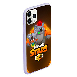 Чехол iPhone 11 Pro матовый BRAWL STARS COALA NITA, цвет: 3D-светло-сиреневый — фото 2