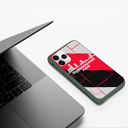 Чехол iPhone 11 Pro матовый Нурминский, цвет: 3D-темно-зеленый — фото 2