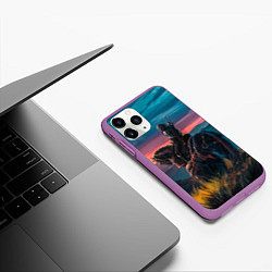 Чехол iPhone 11 Pro матовый The Witcher, цвет: 3D-фиолетовый — фото 2