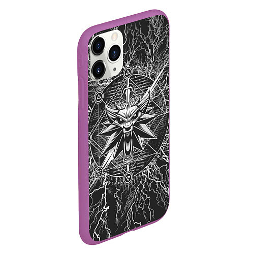 Чехол iPhone 11 Pro матовый The Witcher / 3D-Фиолетовый – фото 2