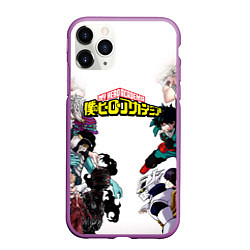 Чехол iPhone 11 Pro матовый My Hero Academia противостояние, цвет: 3D-фиолетовый