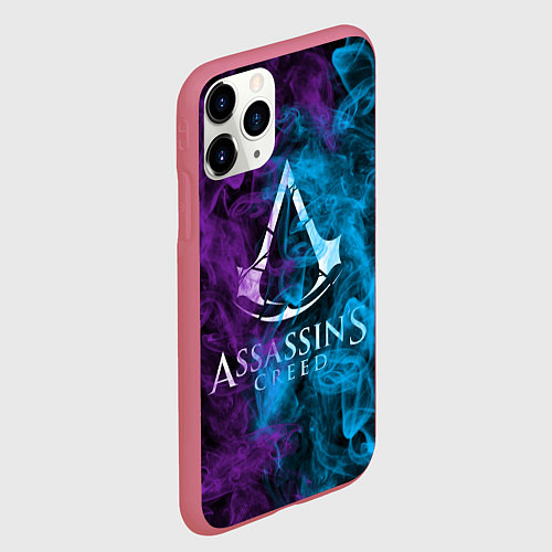 Чехол iPhone 11 Pro матовый Assassin's Creed / 3D-Малиновый – фото 2