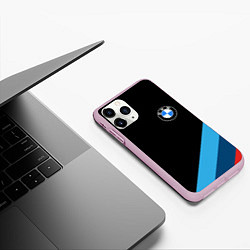 Чехол iPhone 11 Pro матовый BMW, цвет: 3D-розовый — фото 2