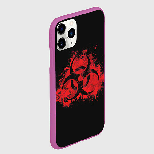 Чехол iPhone 11 Pro матовый Plague Inc / 3D-Фиолетовый – фото 2