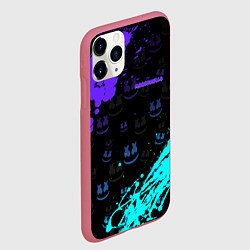 Чехол iPhone 11 Pro матовый Marshmello, цвет: 3D-малиновый — фото 2