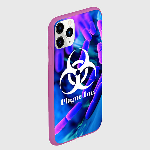 Чехол iPhone 11 Pro матовый PLAGUE INC / 3D-Фиолетовый – фото 2