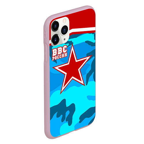 Чехол iPhone 11 Pro матовый ВВС России / 3D-Розовый – фото 2