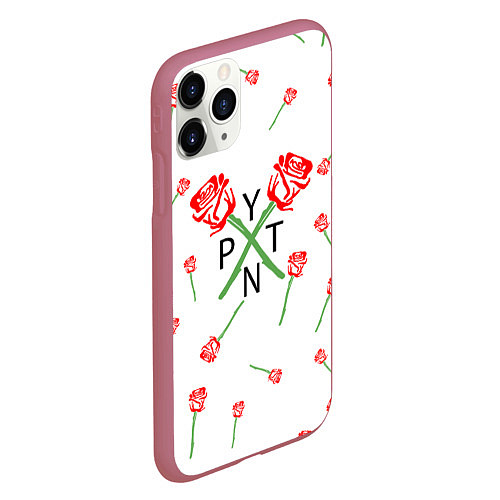 Чехол iPhone 11 Pro матовый Payton Moormeier: White Style / 3D-Малиновый – фото 2