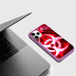 Чехол iPhone 11 Pro матовый Plague Inc LB Oko, цвет: 3D-фиолетовый — фото 2