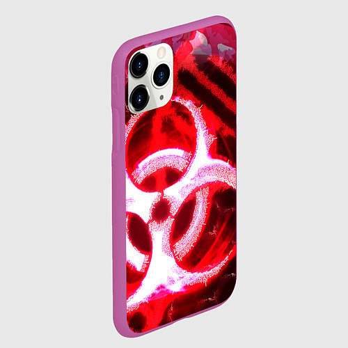 Чехол iPhone 11 Pro матовый Plague Inc LB Oko / 3D-Фиолетовый – фото 2