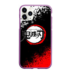 Чехол iPhone 11 Pro матовый KIMETSU NO YAIBA, цвет: 3D-фиолетовый