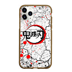 Чехол iPhone 11 Pro матовый KIMETSU NO YAIBA, цвет: 3D-коричневый