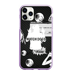 Чехол iPhone 11 Pro матовый WATCH DOGS 2, цвет: 3D-сиреневый