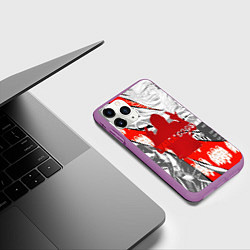 Чехол iPhone 11 Pro матовый WATCH DOGS 2, цвет: 3D-фиолетовый — фото 2