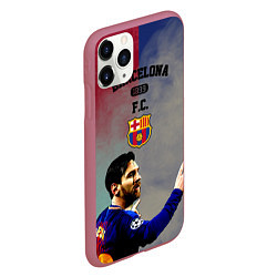 Чехол iPhone 11 Pro матовый Messi, цвет: 3D-малиновый — фото 2