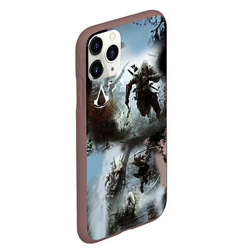 Чехол iPhone 11 Pro матовый Assassin??s Creed / 3D-Коричневый – фото 2
