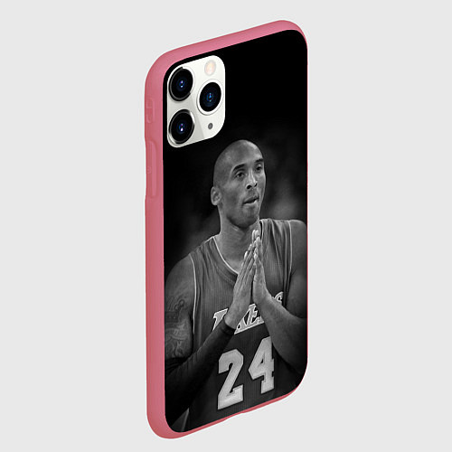 Чехол iPhone 11 Pro матовый Коби Брайант / 3D-Малиновый – фото 2