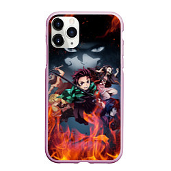 Чехол iPhone 11 Pro матовый KIMETSU NO YAIBA, цвет: 3D-розовый