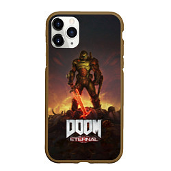 Чехол iPhone 11 Pro матовый DOOM ETERNAL, цвет: 3D-коричневый