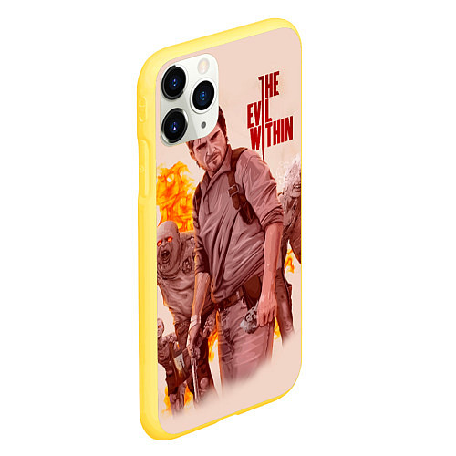 Чехол iPhone 11 Pro матовый The Evil Within / 3D-Желтый – фото 2