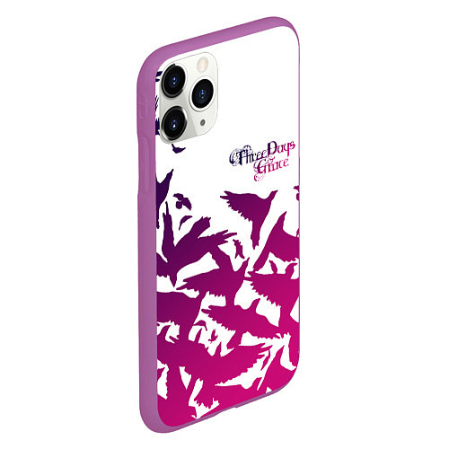 Чехол iPhone 11 Pro матовый Three Days Grace / 3D-Фиолетовый – фото 2