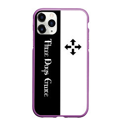 Чехол iPhone 11 Pro матовый Three Days Grace, цвет: 3D-фиолетовый